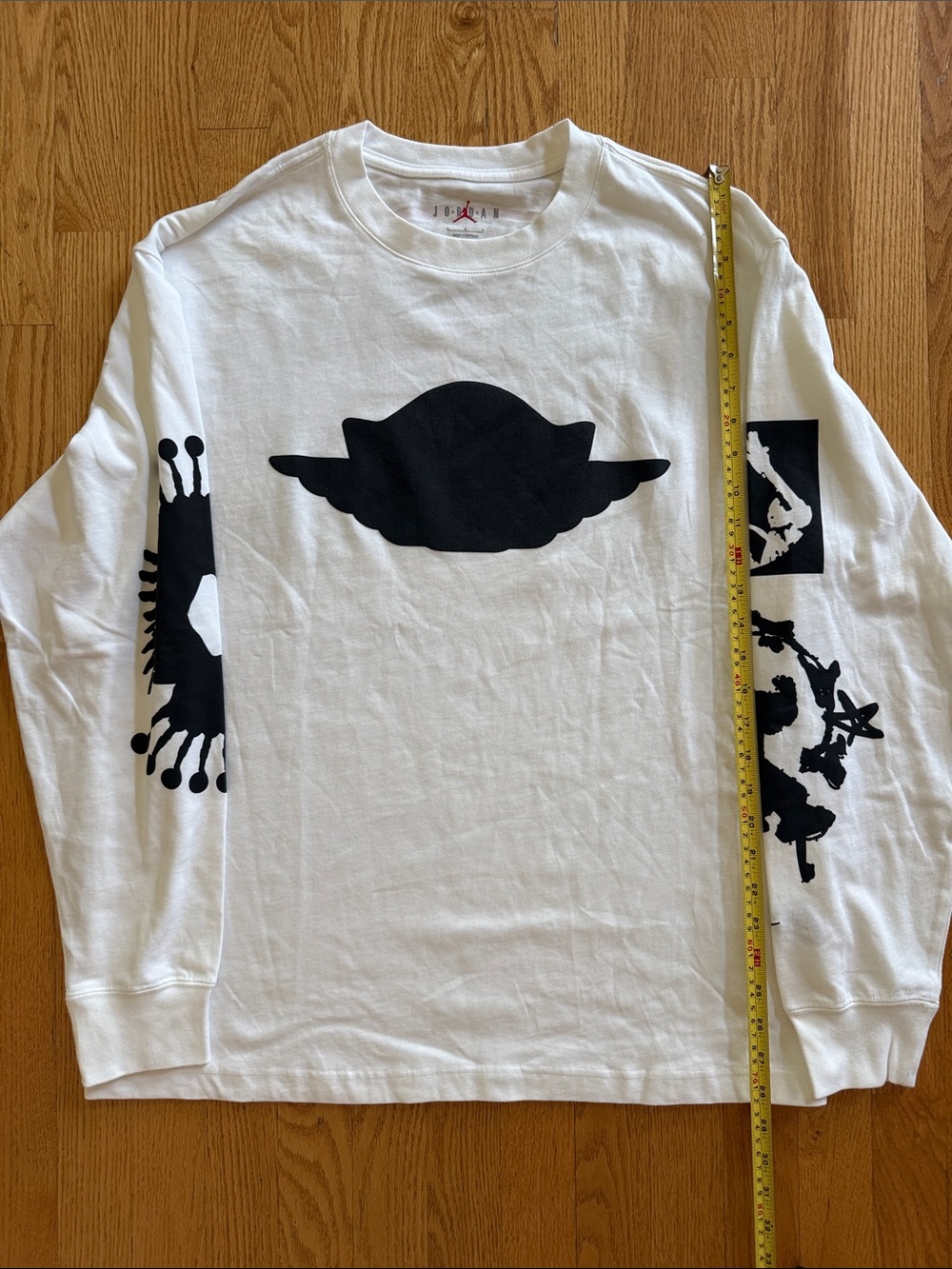 Jordan White Tee with Red Jumpman Logo